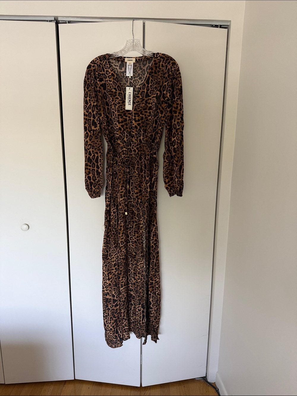 L’Agence Beach Coverup Animal Leopard Print NWT medium
